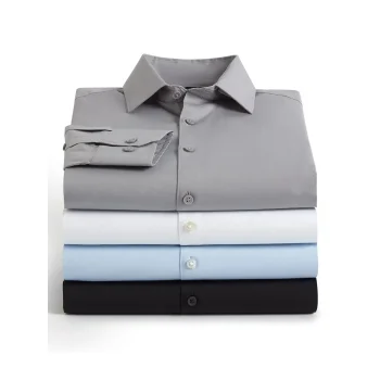 Men's Stretch Fit Cotton Poplin Long Sleeve Shirt